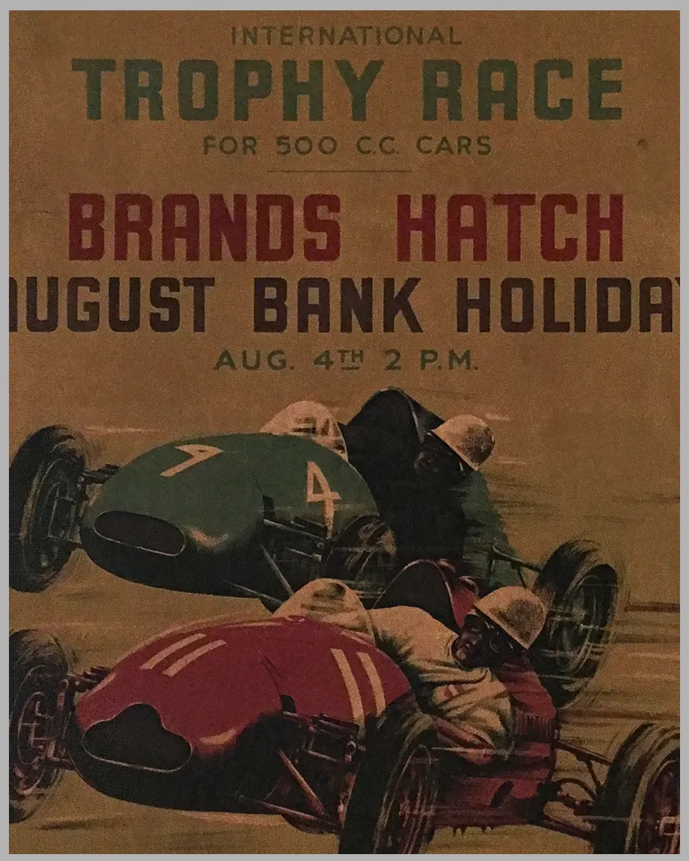 1957 Brands Hatch Daily Telegraph International Trophy original event poster