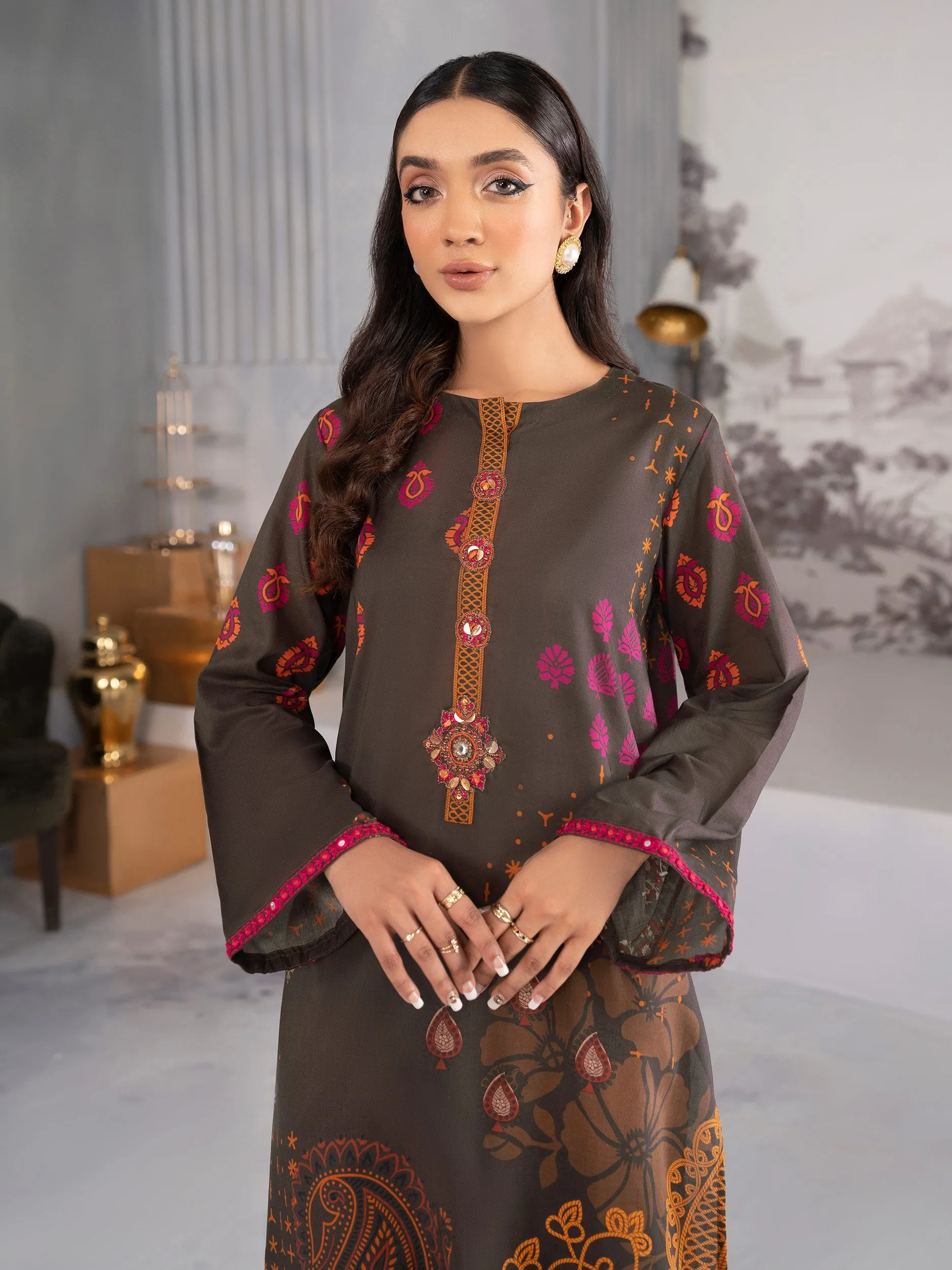 2 Piece Lawn Suit-Embroidered (Unstitched)