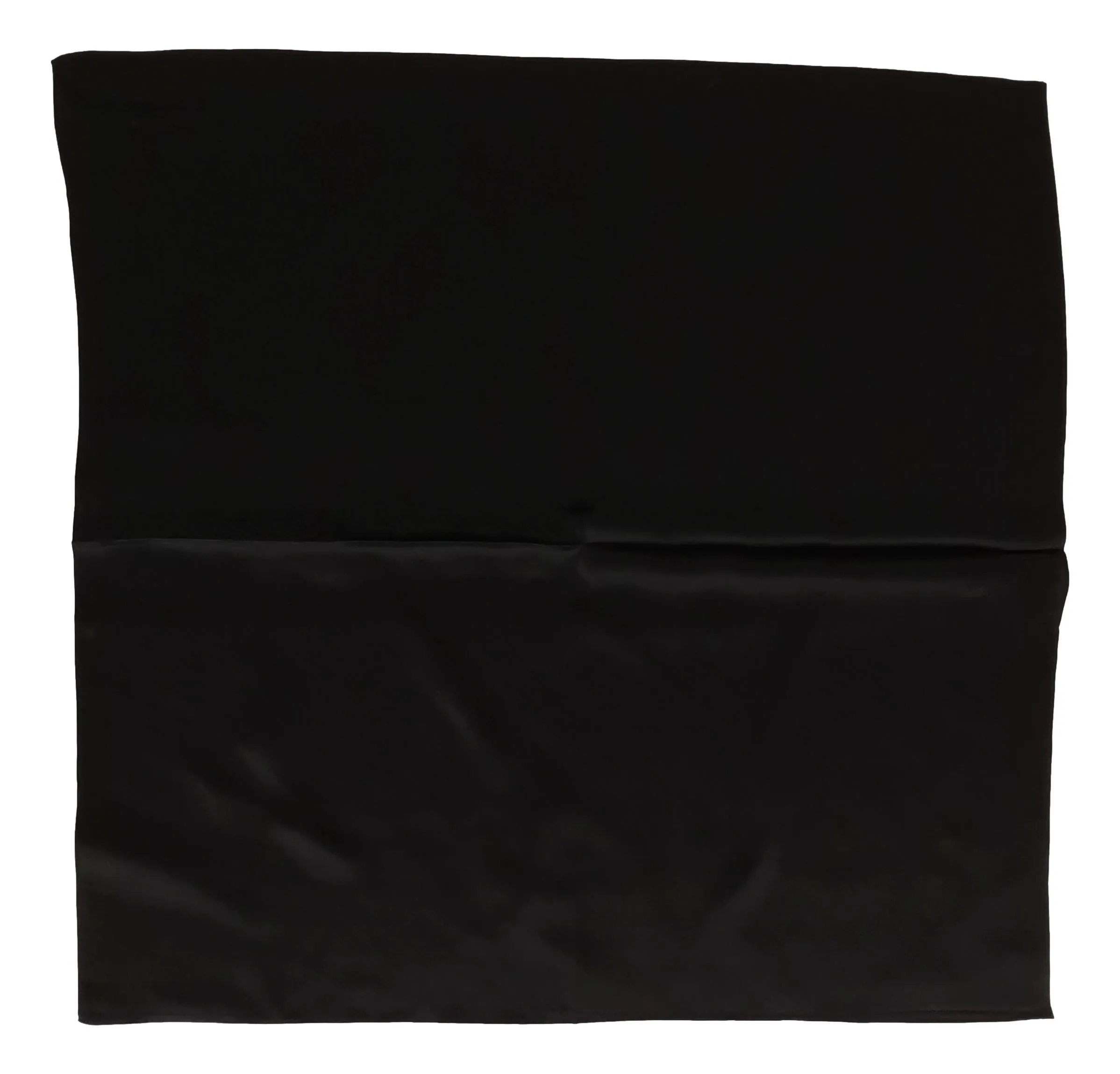 27 inch (70 cm) Square Silk Charmeuse Scarf Solid Black Color ZFD402