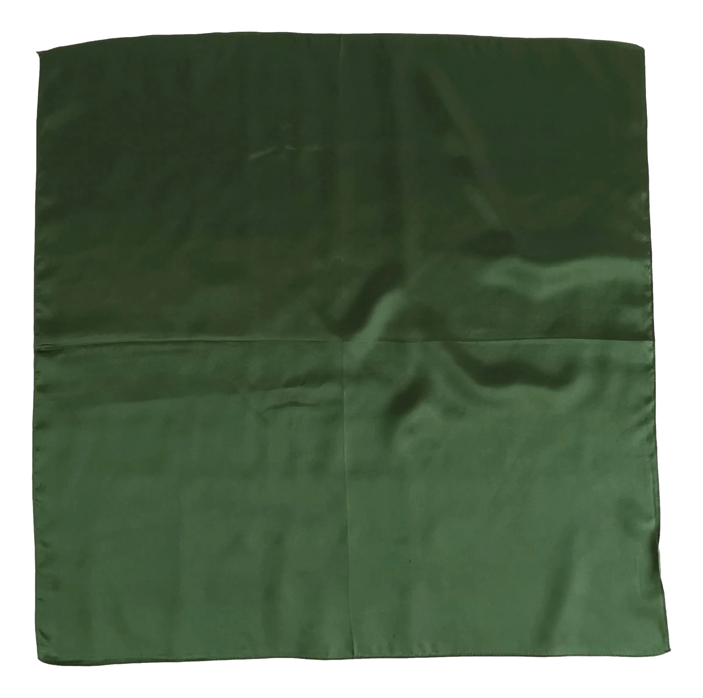 27 inch (70 cm) Square Silk Charmeuse Scarf Solid Green Color ZFD406