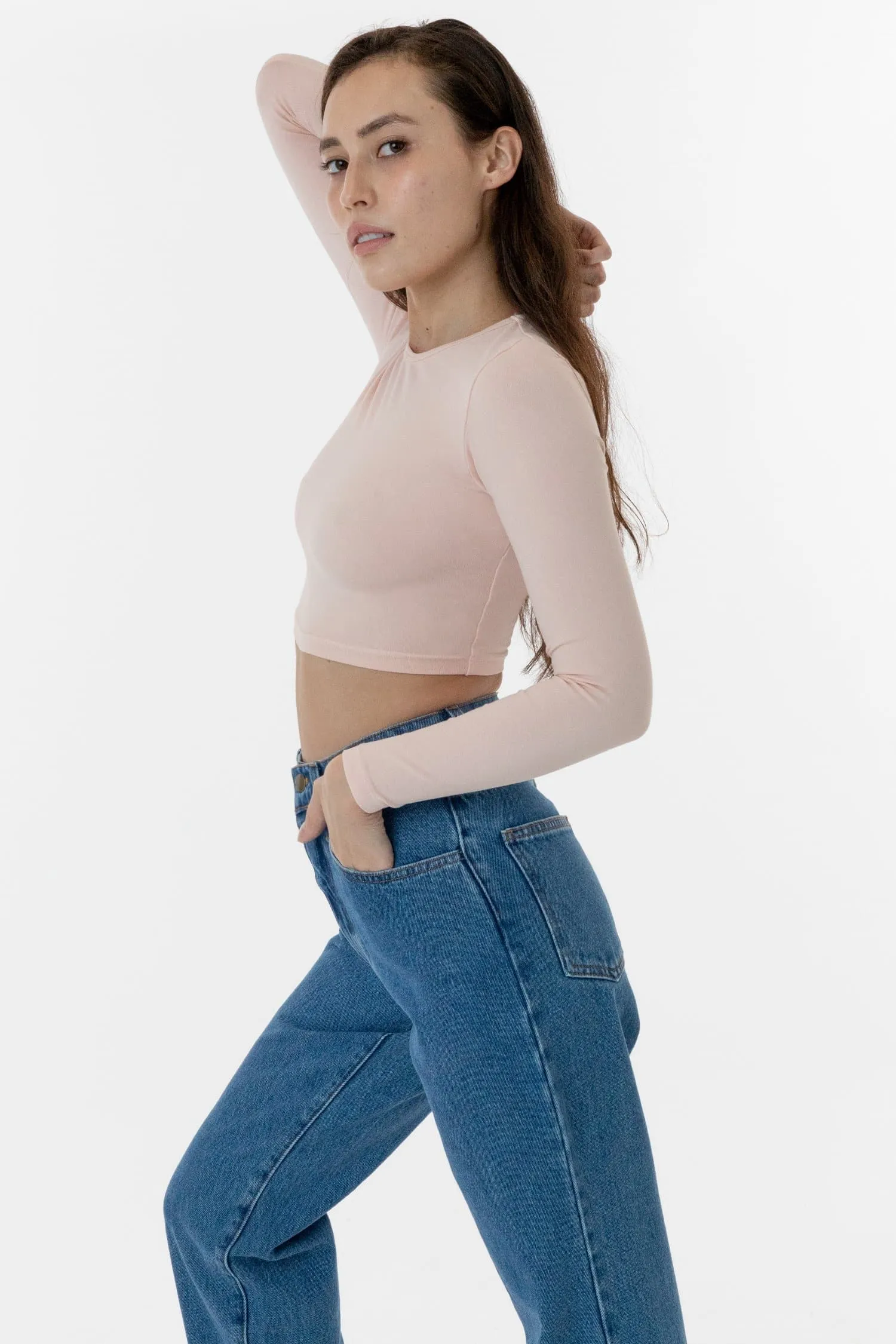 83079GD - Garment Dye Long Sleeve Crop Top