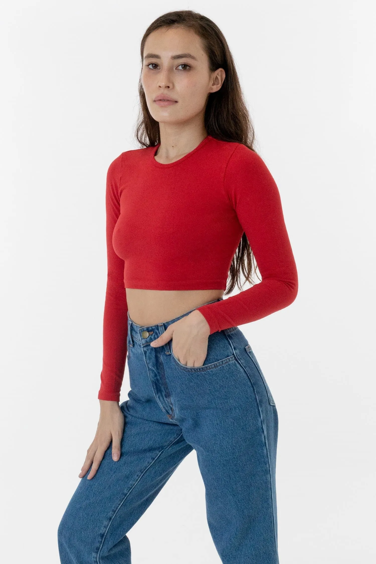 83079GD - Garment Dye Long Sleeve Crop Top