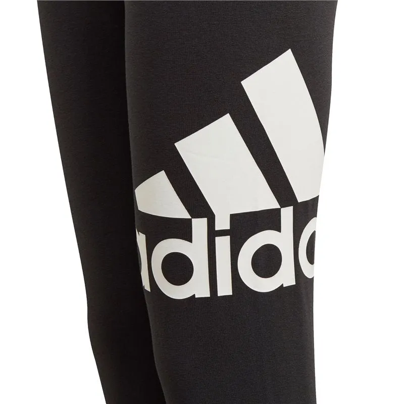 adidas Essentials Big Logo Leggings - Girls - Black White