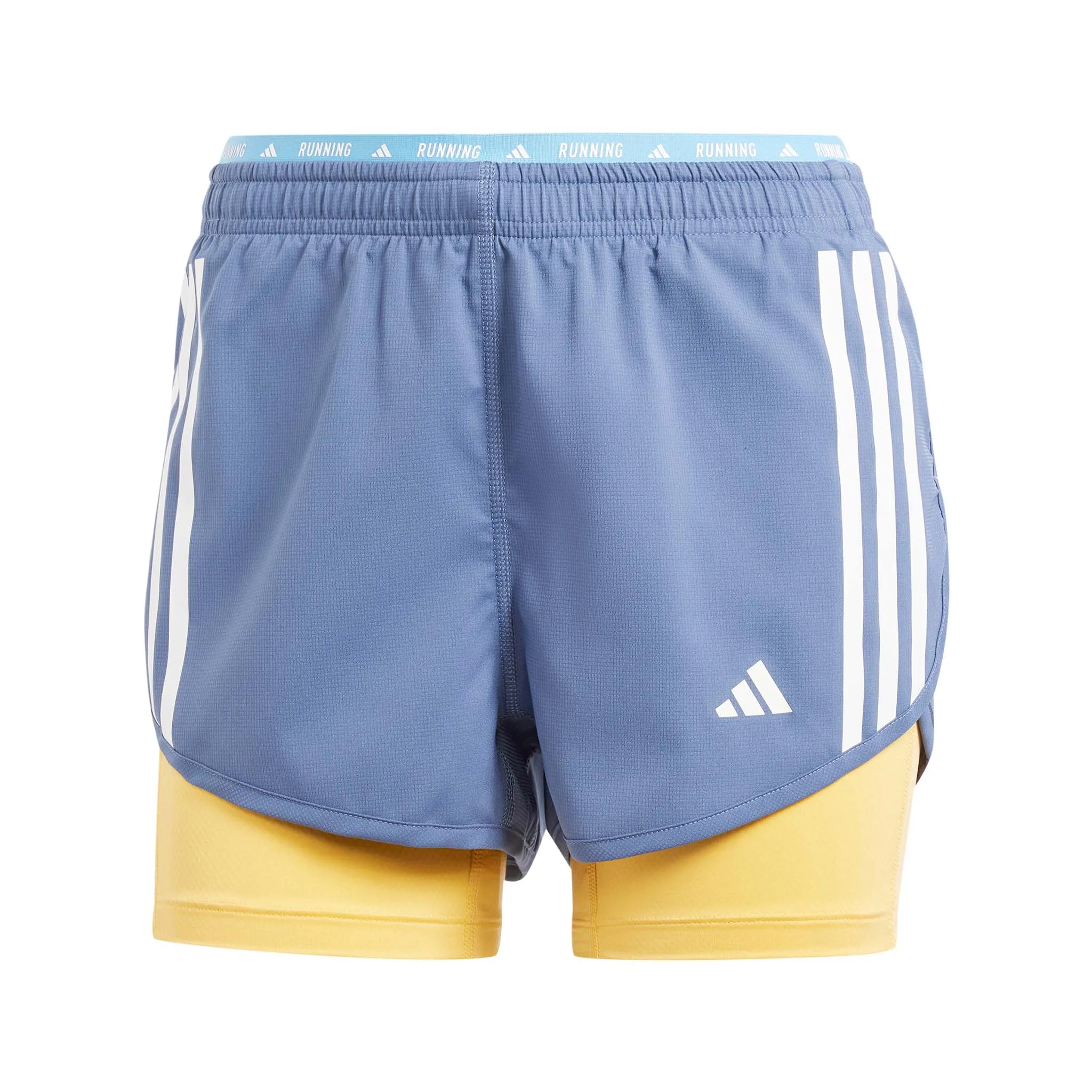 adidas | Women's Own The Run 3-Stripes 2-In-1 Shorts - Preloved Ink