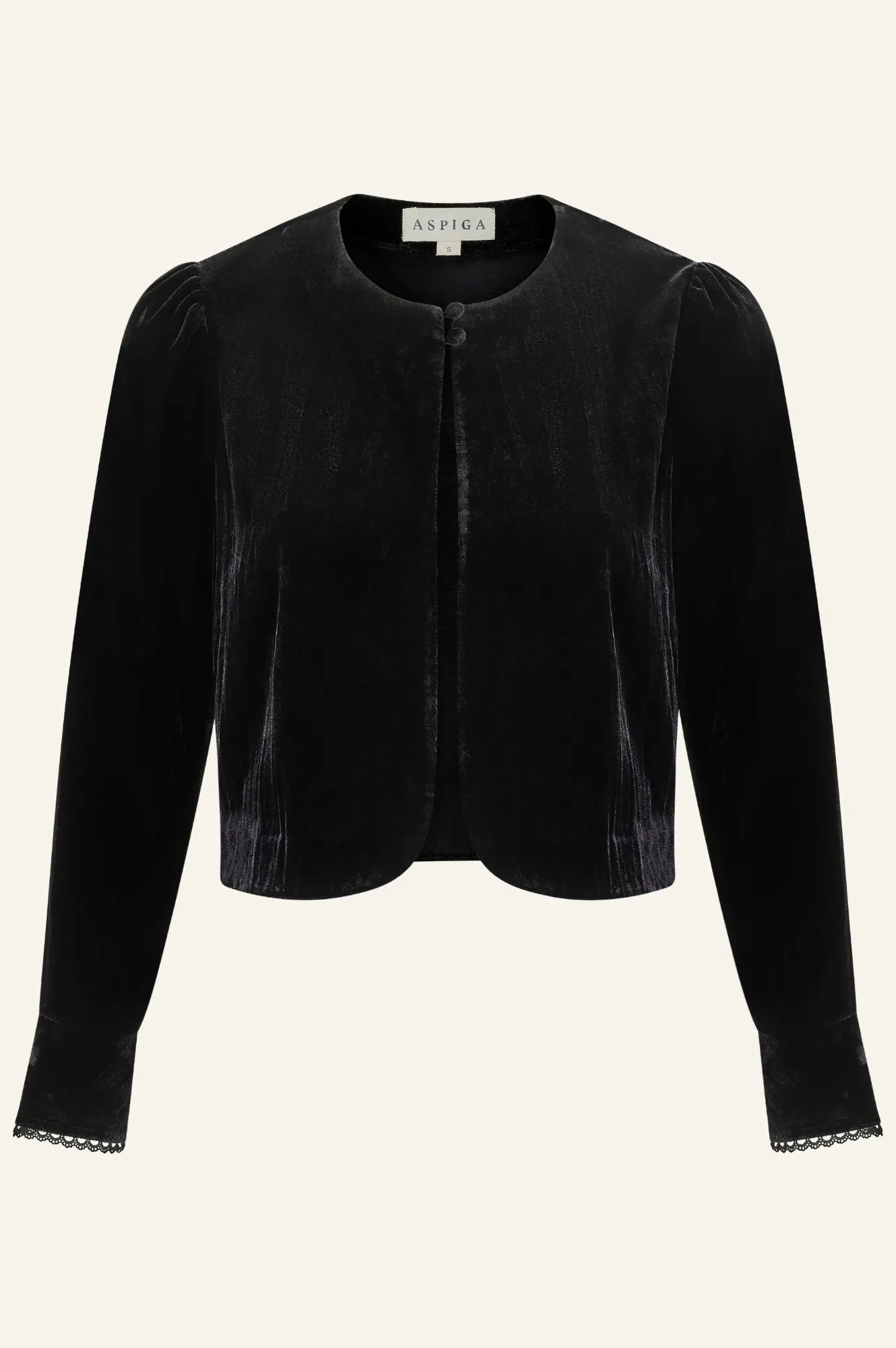 Adie Velvet Shrug | Black