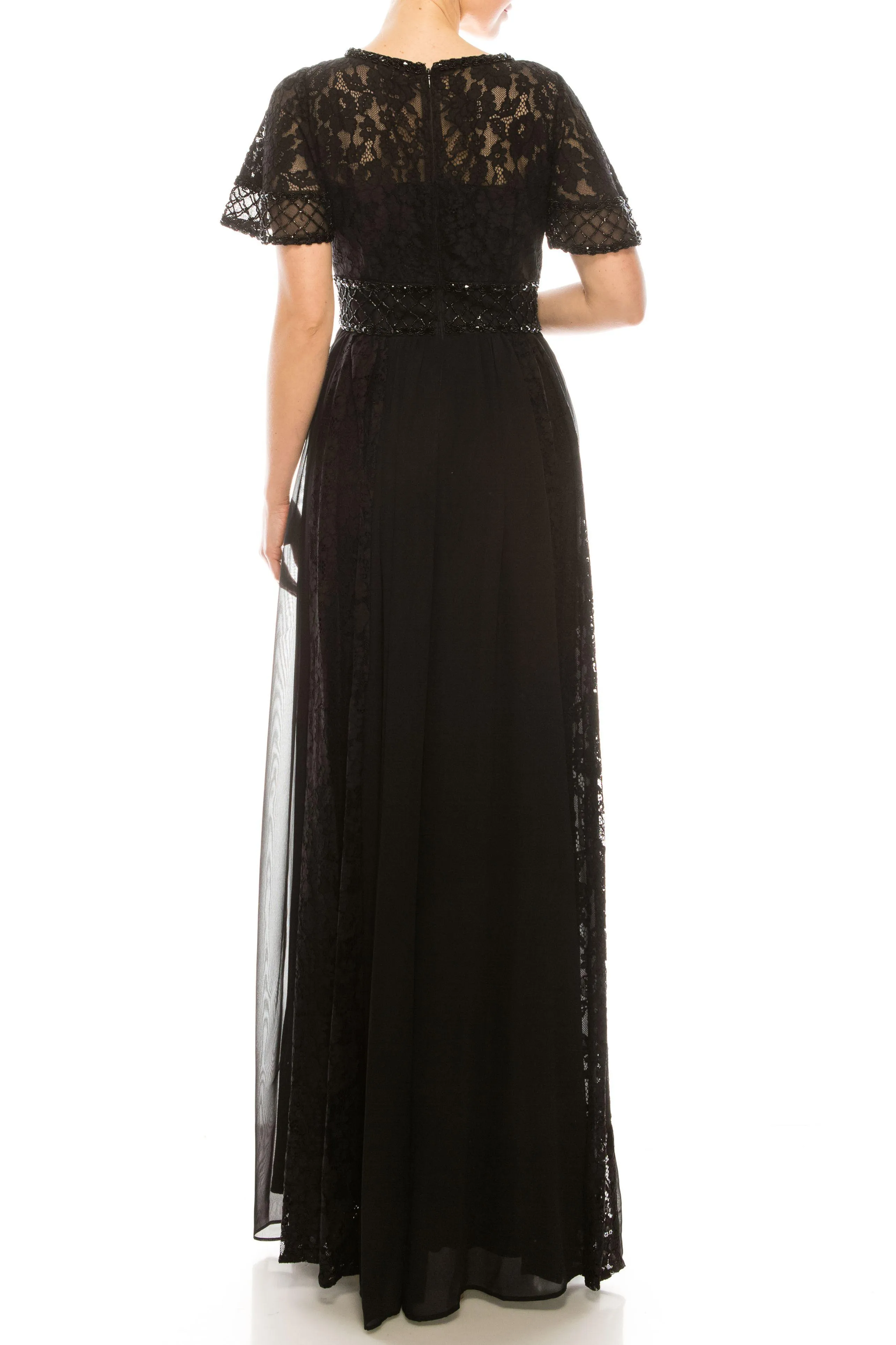 Aidan Mattox Long Formal Beaded Dress MD1E204601