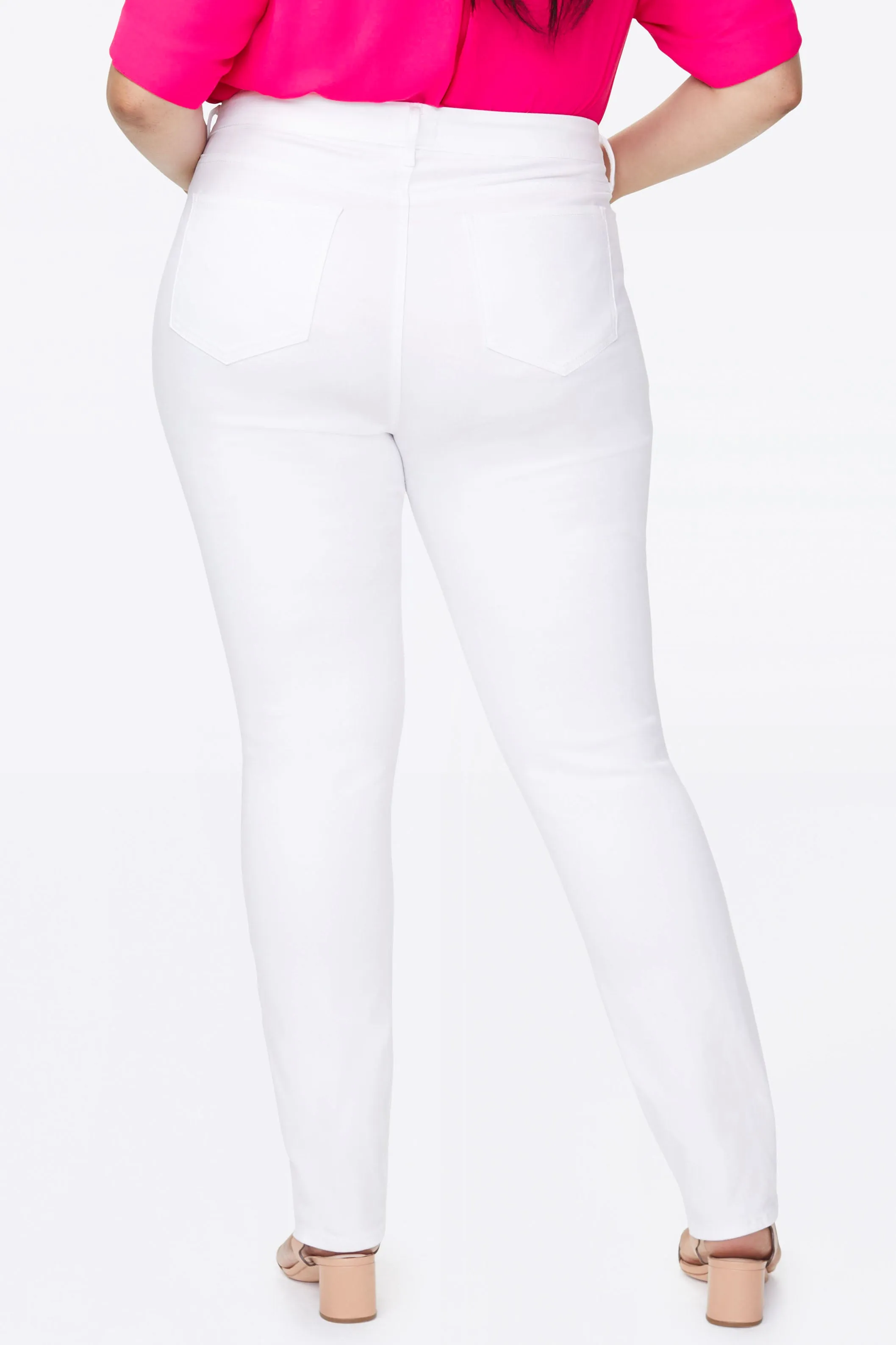 Alina Skinny Jeans In Plus Size - Optic White