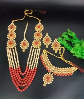 Alloy jewel set | MANATH(red,gold)