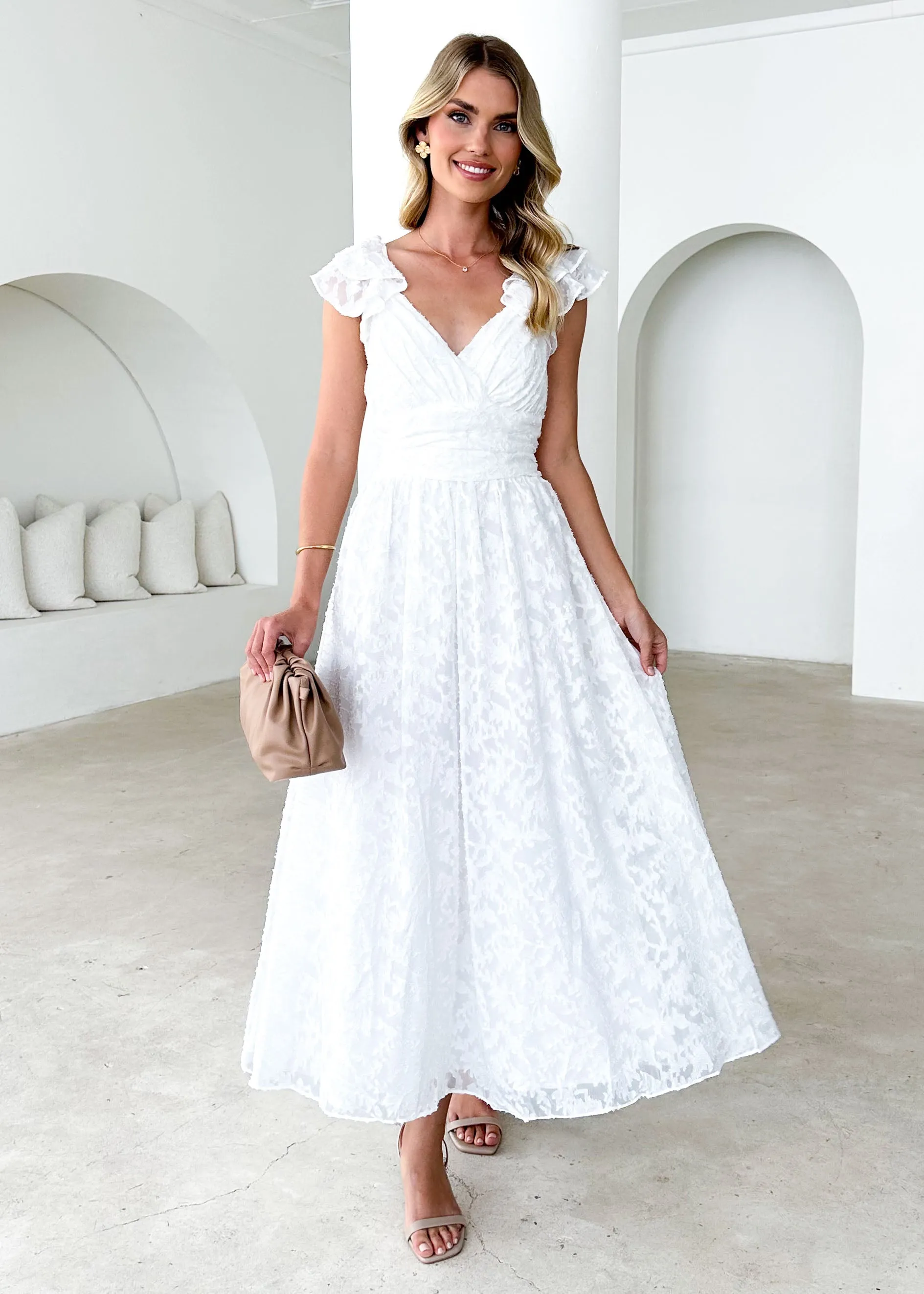 Aries Maxi Dress - Off White