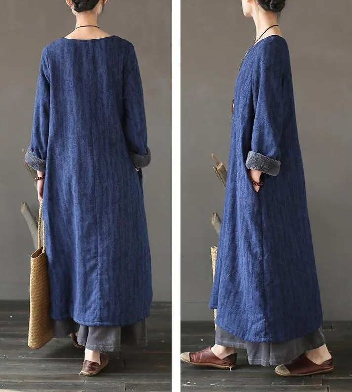 Babakud Loose Vintage Jacquard Cotton Dresses