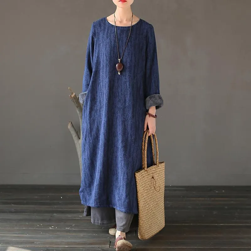 Babakud Loose Vintage Jacquard Cotton Dresses