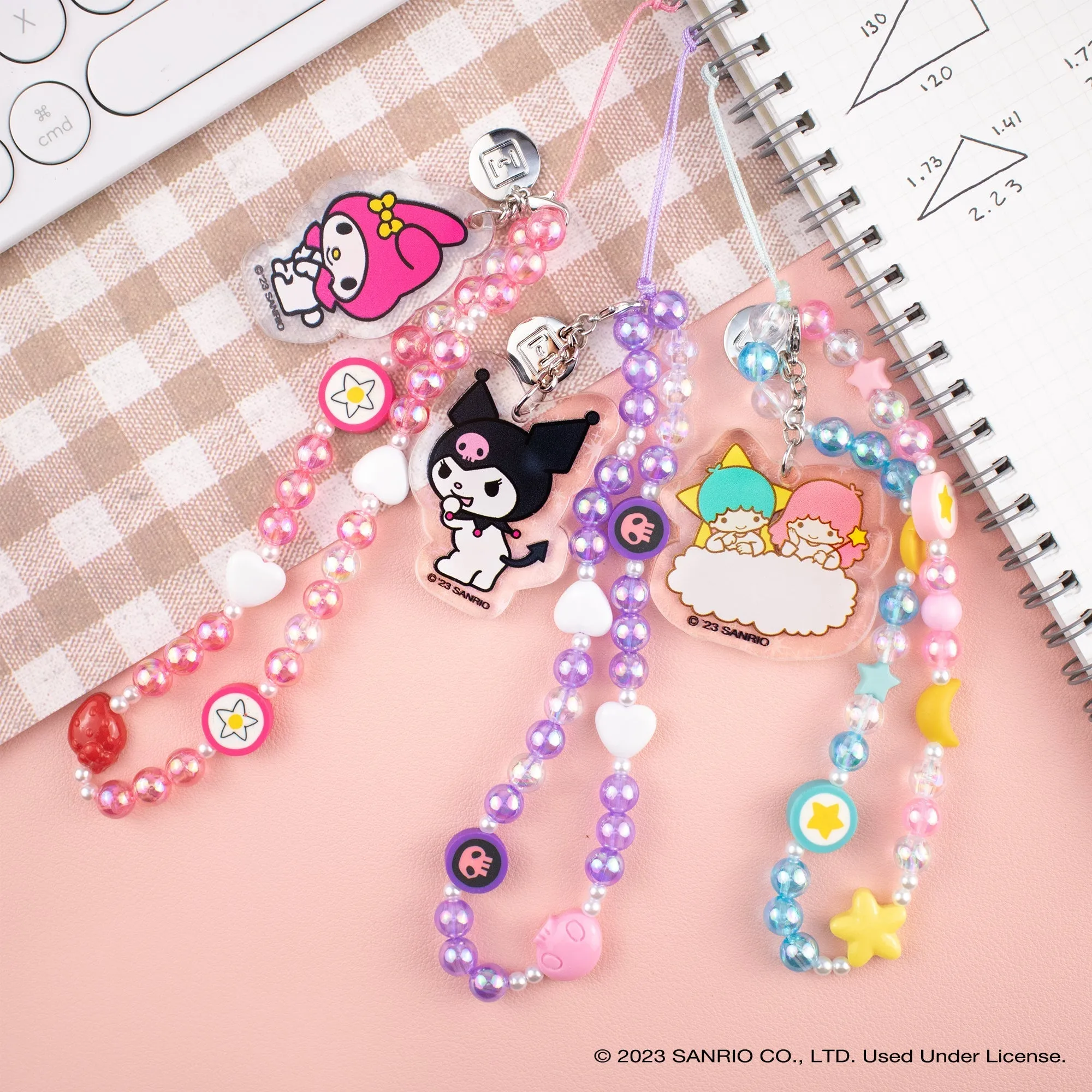 Badtz-maru Beaded Charm Mobile Phone Wrist Strap