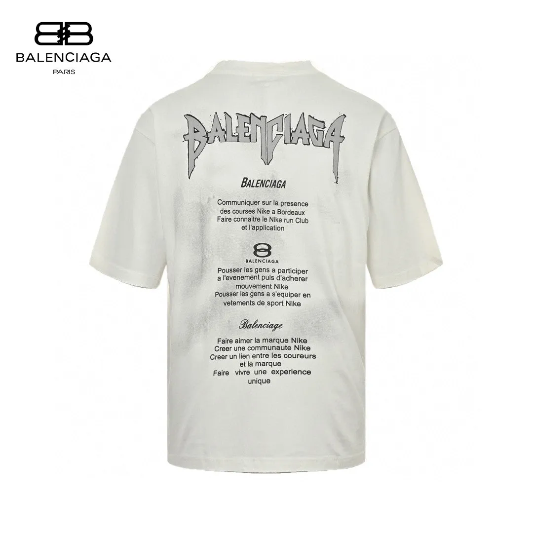 Balenciaga Gothic Logo T-Shirt (White)