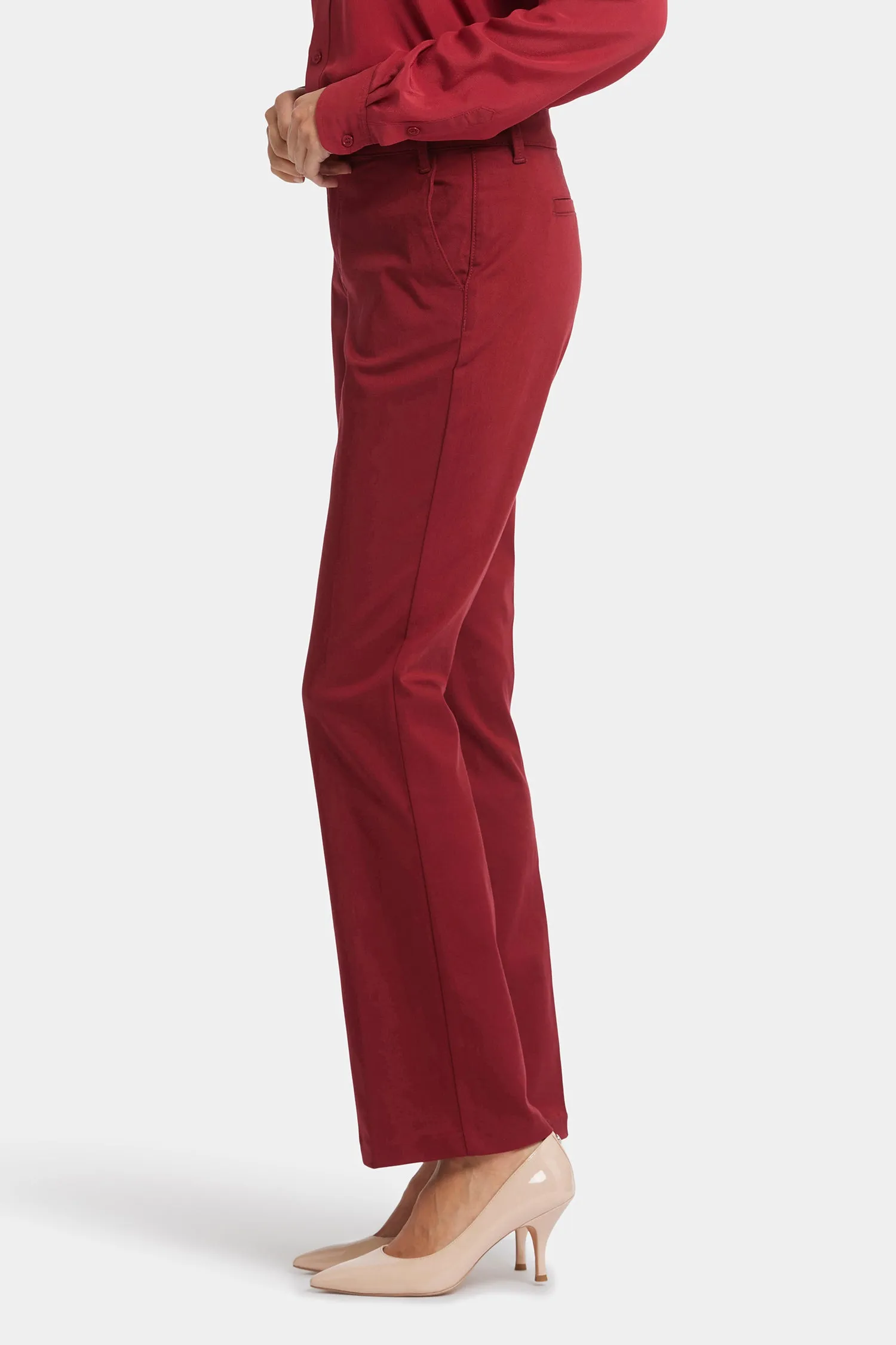 Barbara Bootcut Trouser Pants - Wild Currant