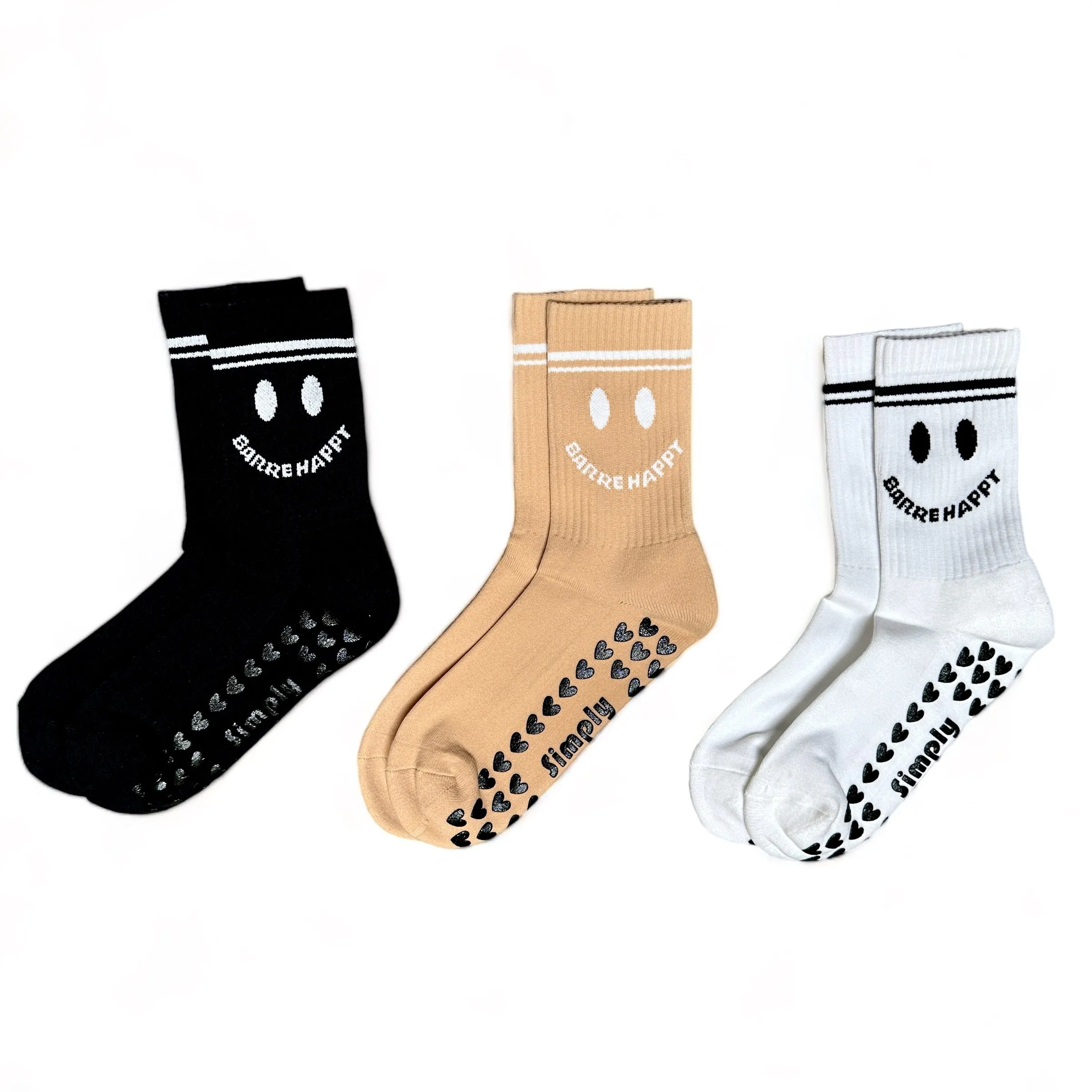 Barre Happy - Crew Grip Socks