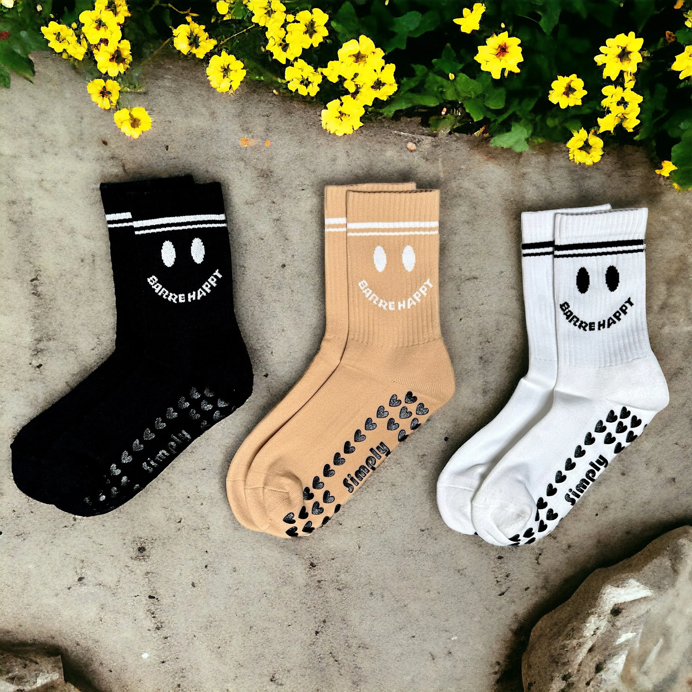 Barre Happy - Crew Grip Socks