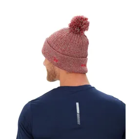 BAUER NE TEAM MARL ADULT POM KNIT TOQUE - HEATHER GREY/RED