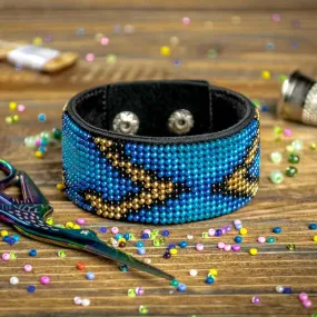 Bead embroidery kit on artificial leather FLBB-029