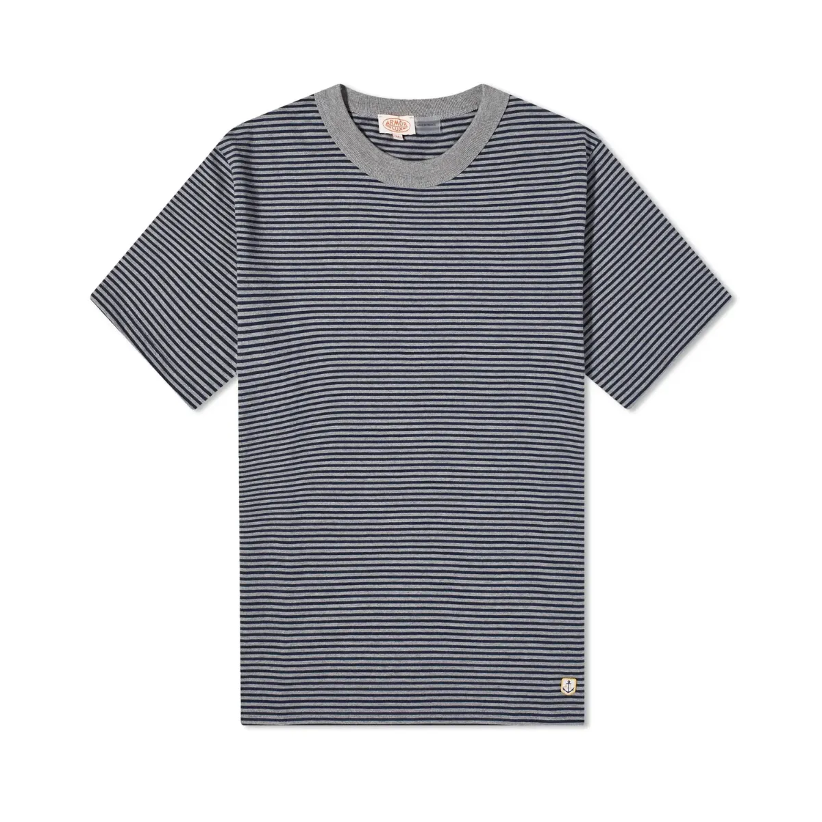 Bio Gots T Shirt Striped Heritage Misty Grey/Marine Deep