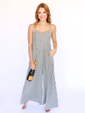 Black Striped Jumpsuit