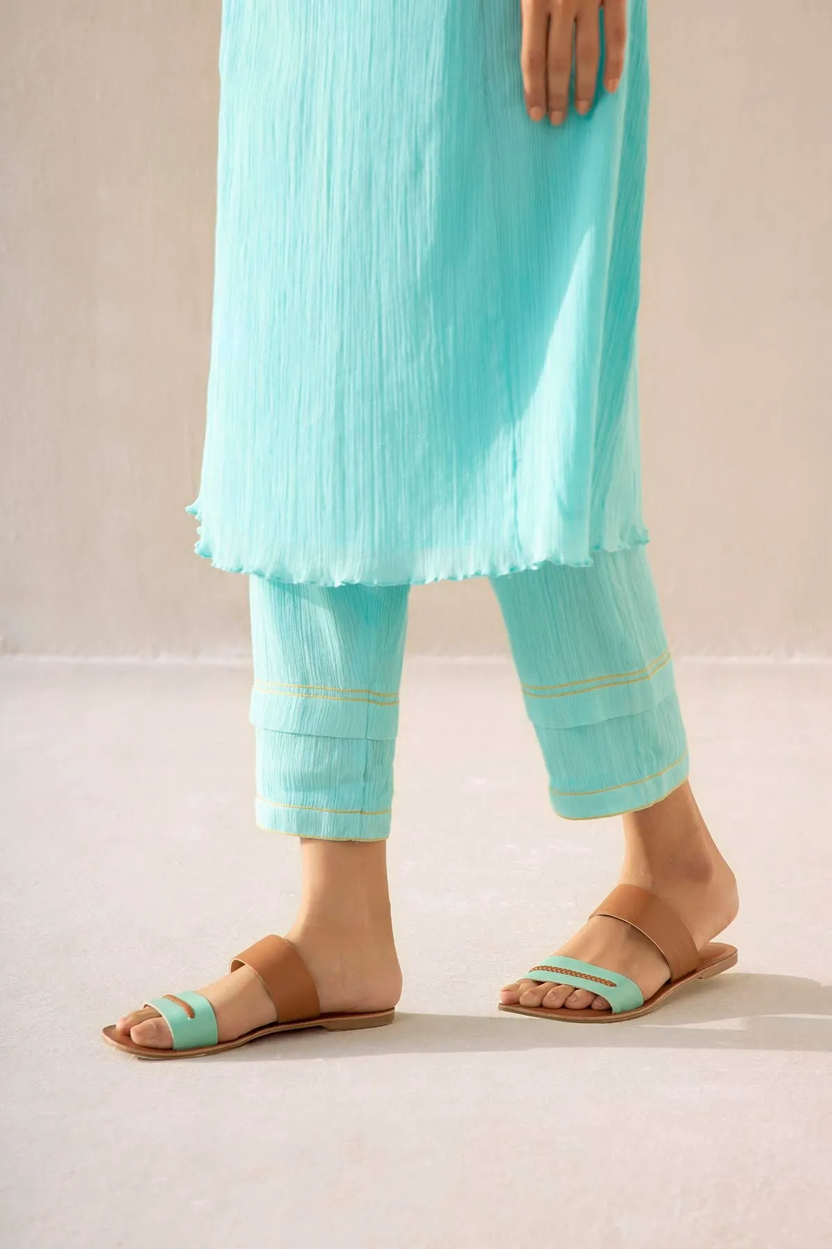 Blue Moon Lace Kurta Set