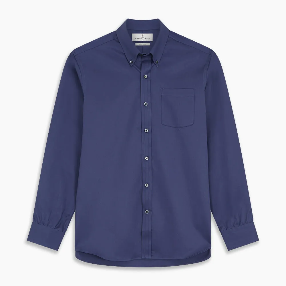 Blue Piece Dyed Weekend Fit Suffolk Shirt