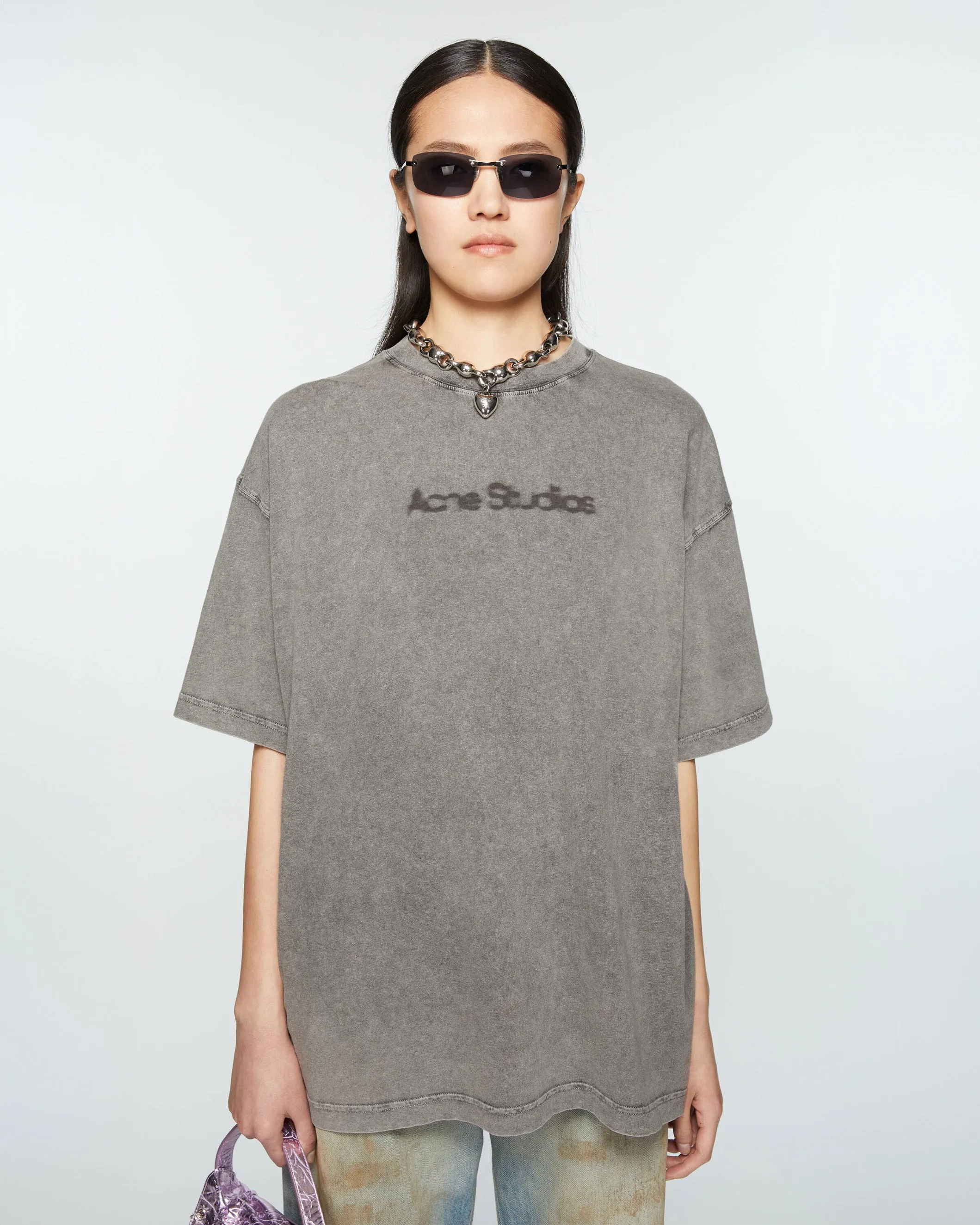 Blurred Logo Oversized T-Shirt