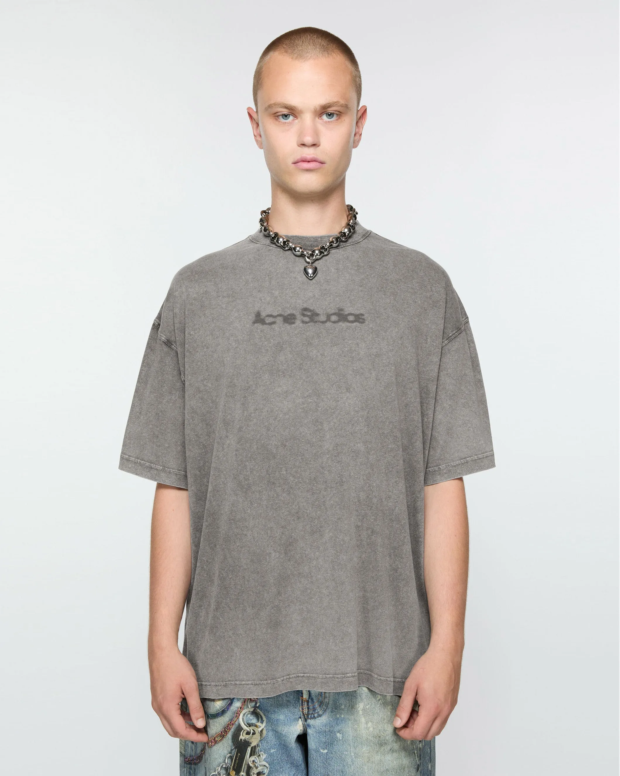 Blurred Logo Oversized T-Shirt