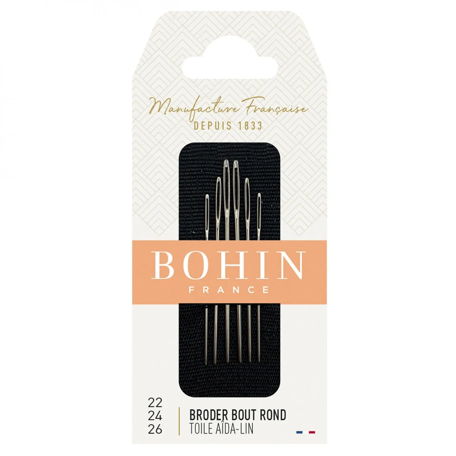 Bohin Tapestry Cross Stitch Canvas Needles  #22/24/26