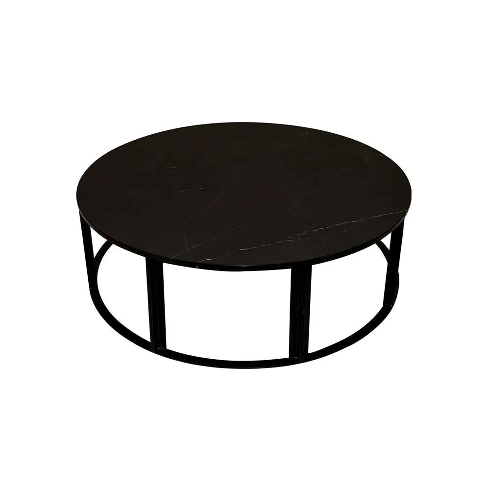 Bowie Marble Coffee Table - Large Black