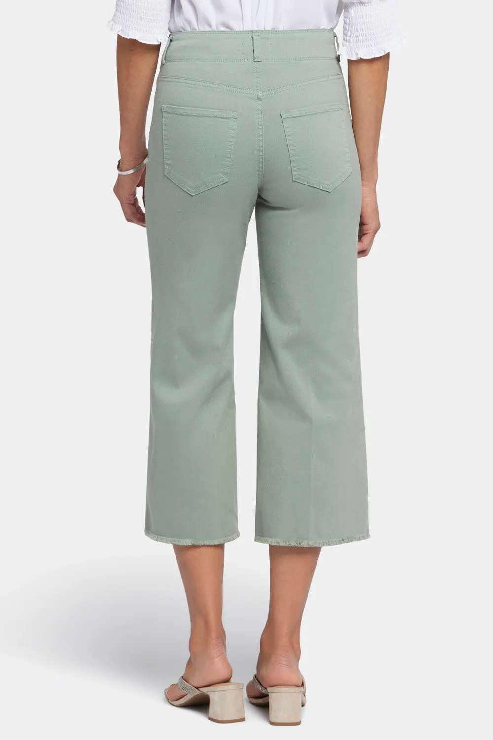 Brigitte Wide Leg Capri Jeans - Lily Pad