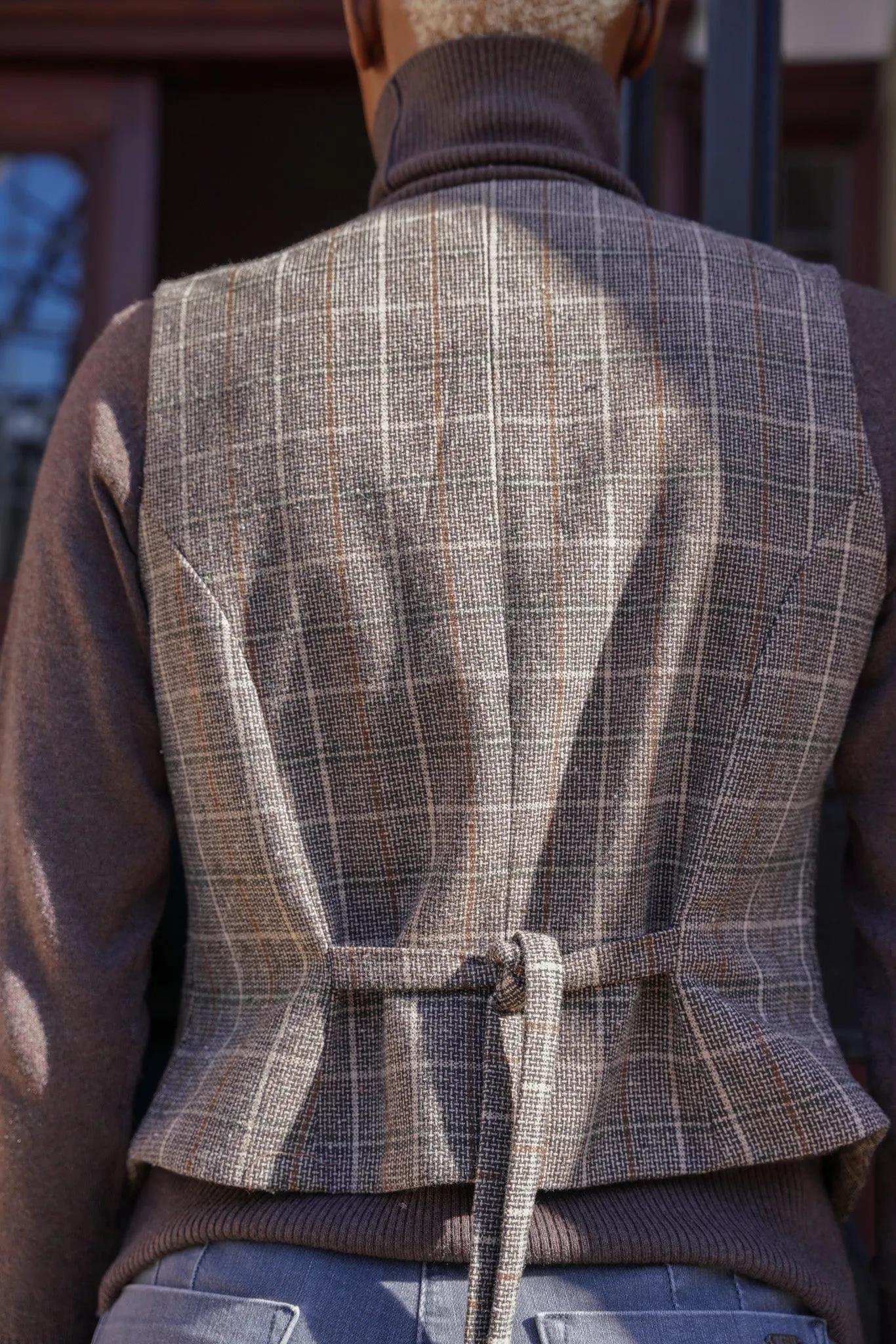 Brown Check Waistcoat