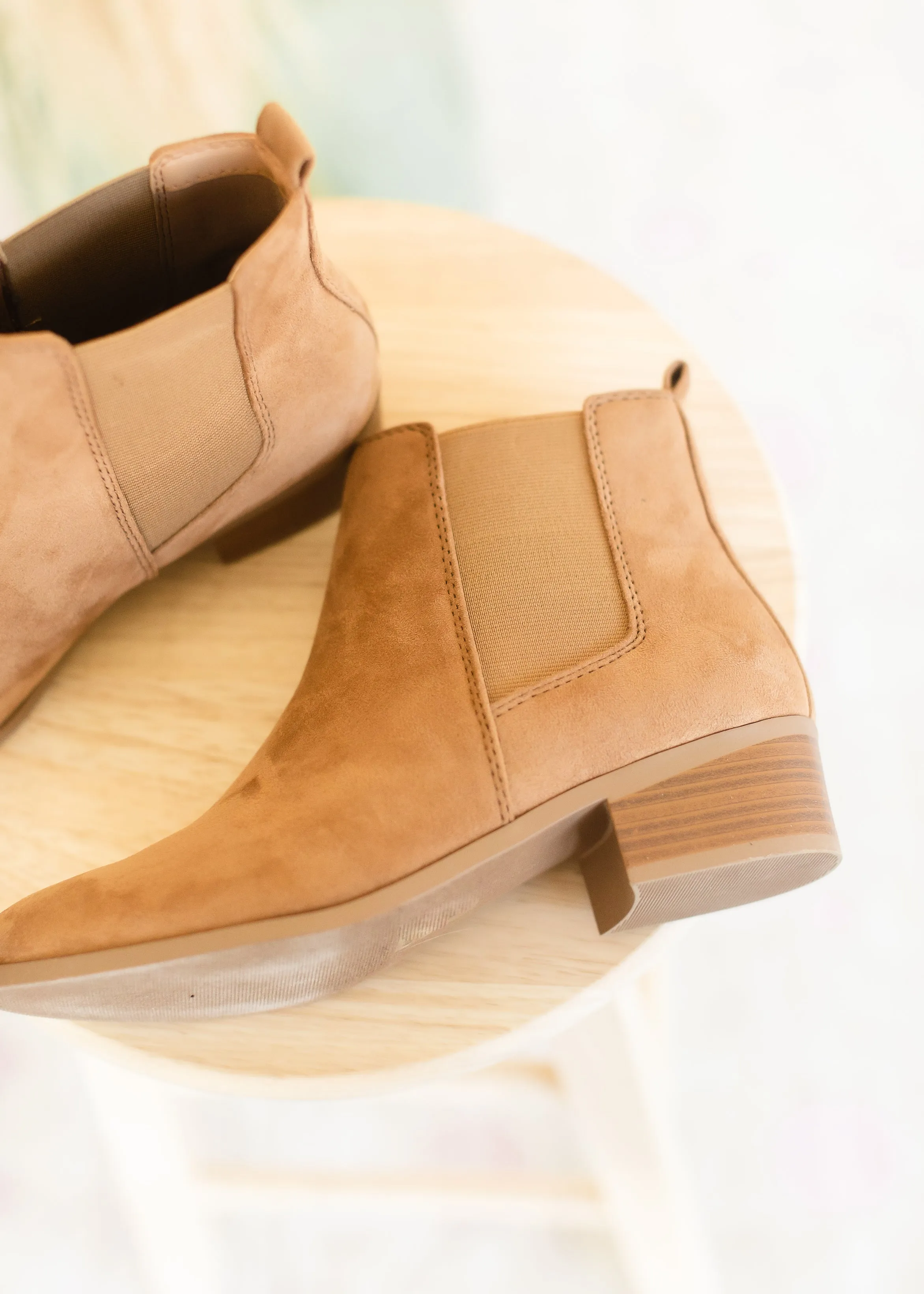 Brown Suede Ribbed Bootie - FINAL SALE