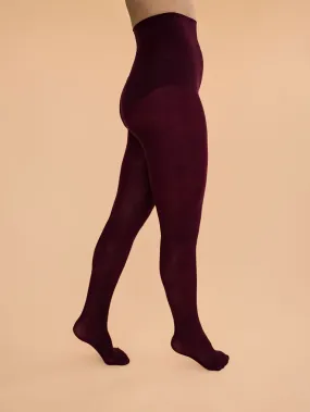 Burgundy Lyocell 80D warm tights