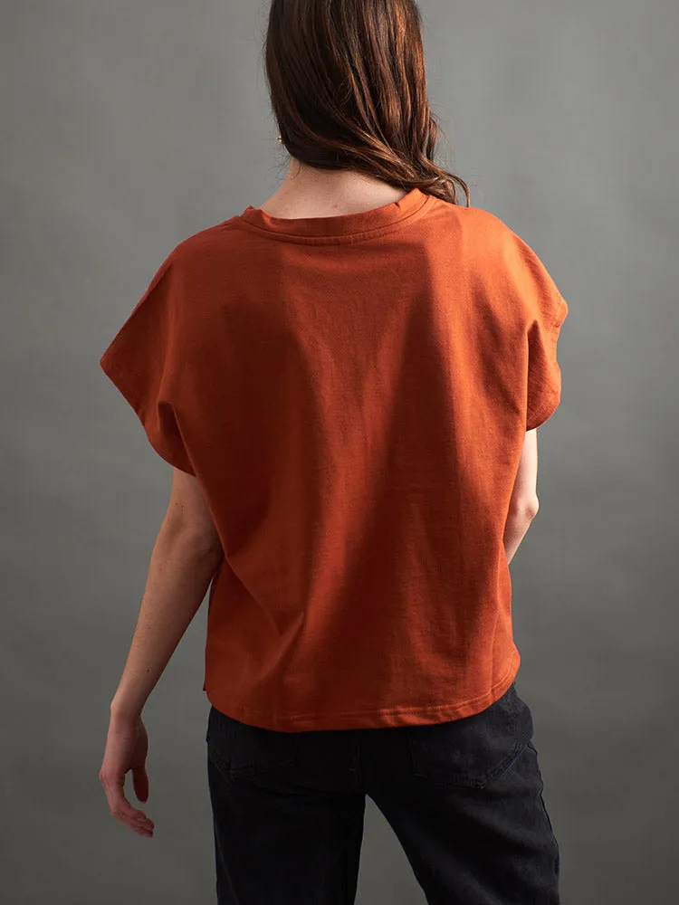 Caitlin Top - Loop Knit Clay