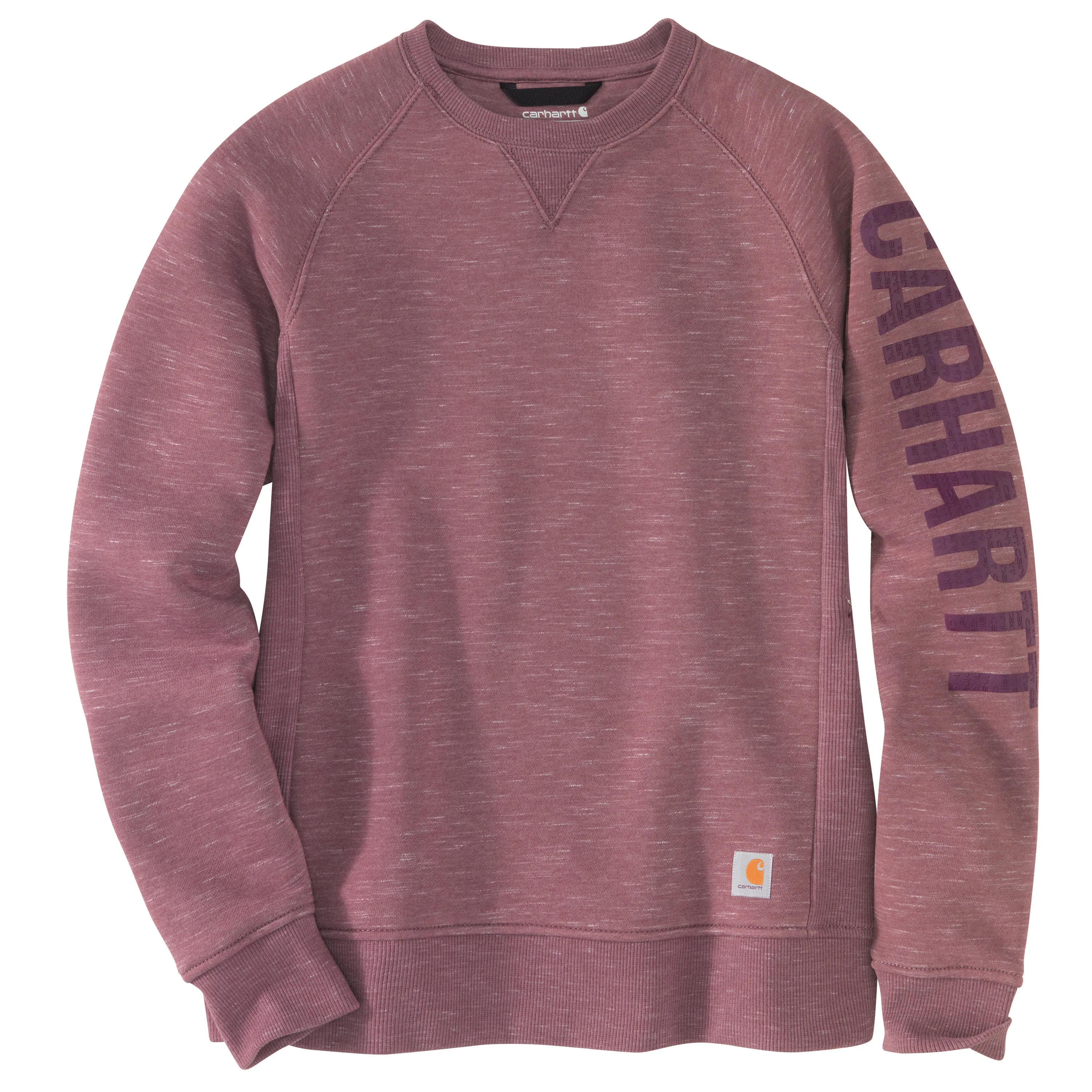 Carhartt Women's Crewneck Graphic Sweatshirt_Amethyst Smoke Space Dye