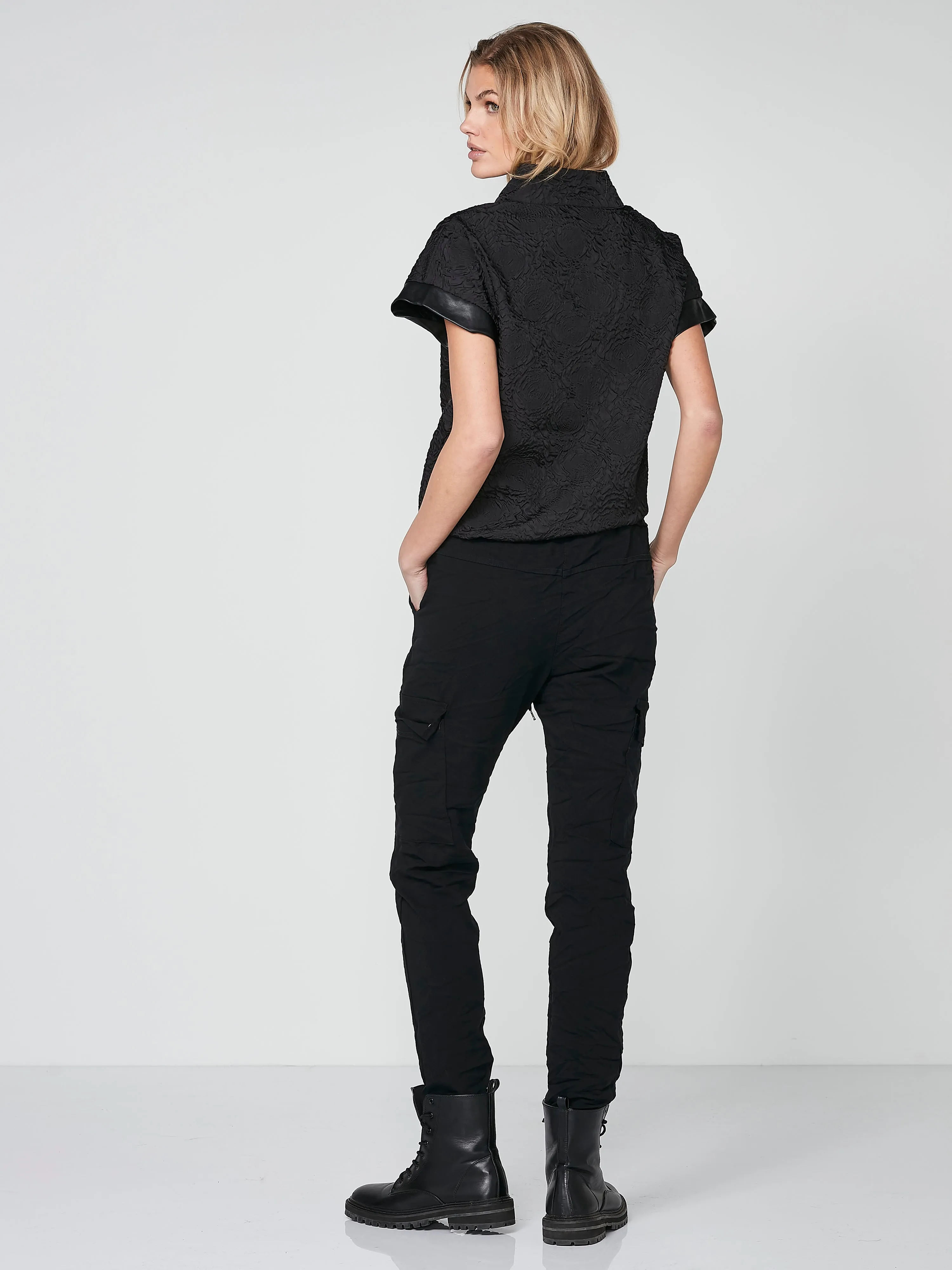 CARMEN cargo trousers - Solid black