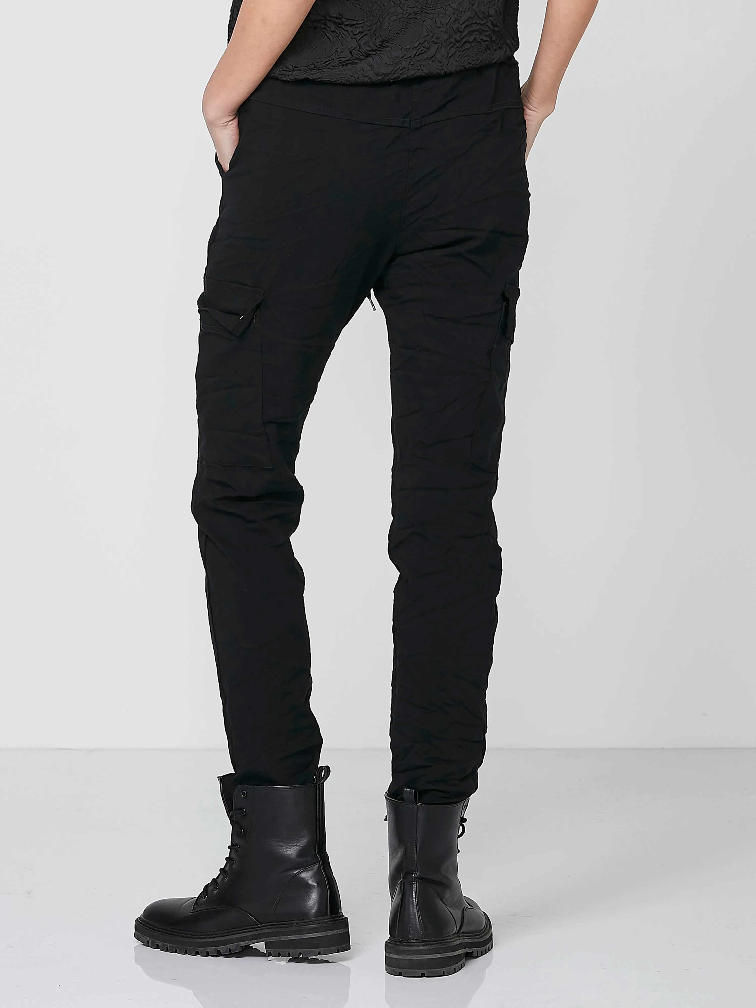 CARMEN cargo trousers - Solid black