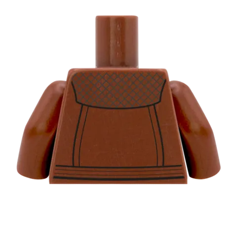 Casual Leather Jacket Over T Shirt - Custom Design Minifigure Torso