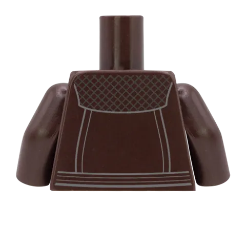 Casual Leather Jacket Over T Shirt - Custom Design Minifigure Torso