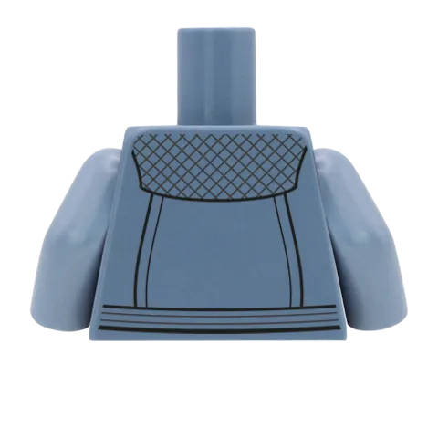 Casual Leather Jacket Over T Shirt - Custom Design Minifigure Torso