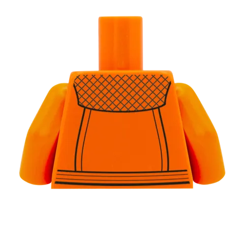 Casual Leather Jacket Over T Shirt - Custom Design Minifigure Torso