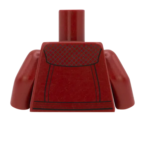 Casual Leather Jacket Over T Shirt - Custom Design Minifigure Torso