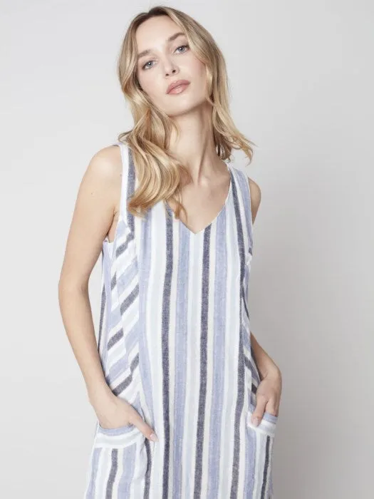 C.B 3115 Striped A-Line Dress