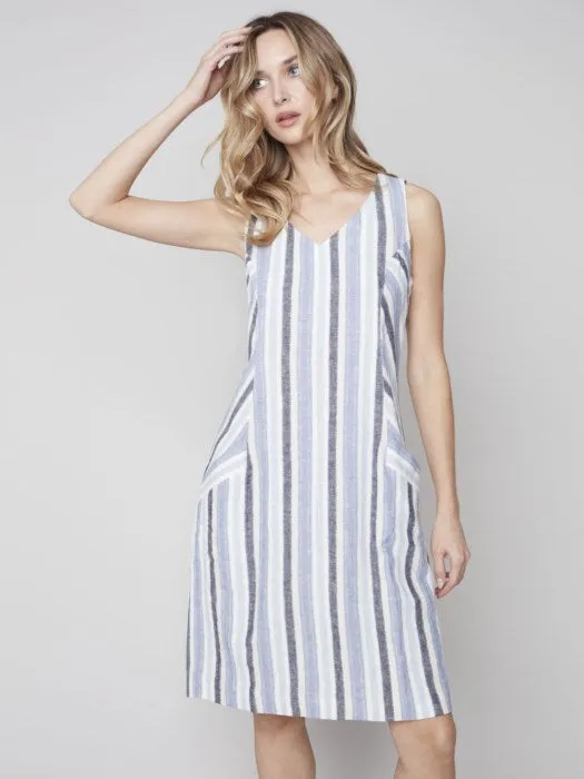 C.B 3115 Striped A-Line Dress