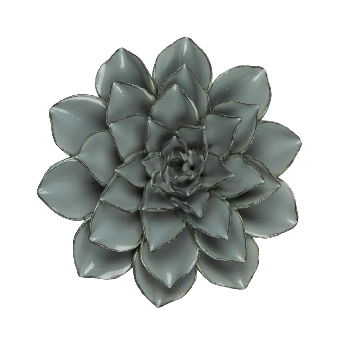 Ceramic Bloom: Large Dusk Blue Flower