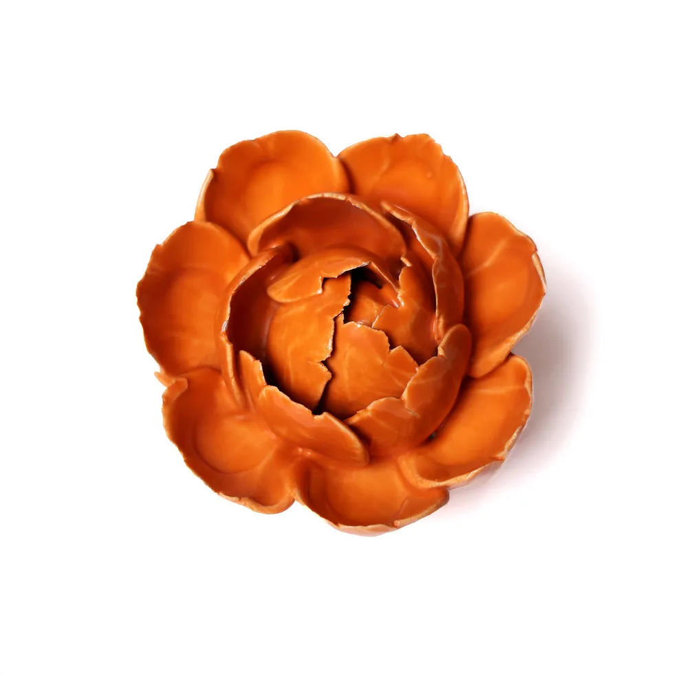 Ceramic Bloom: Orange Peony