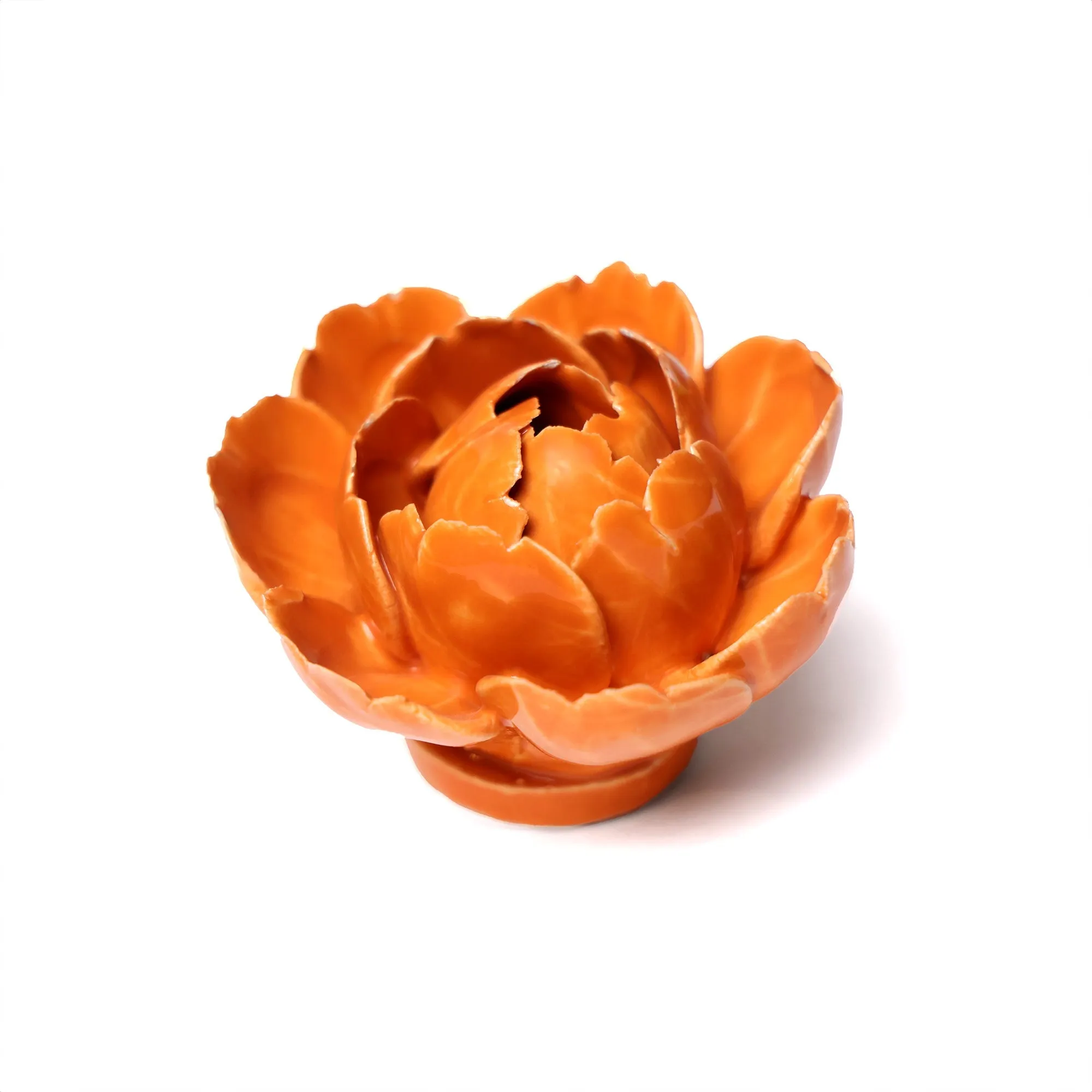 Ceramic Bloom: Orange Peony