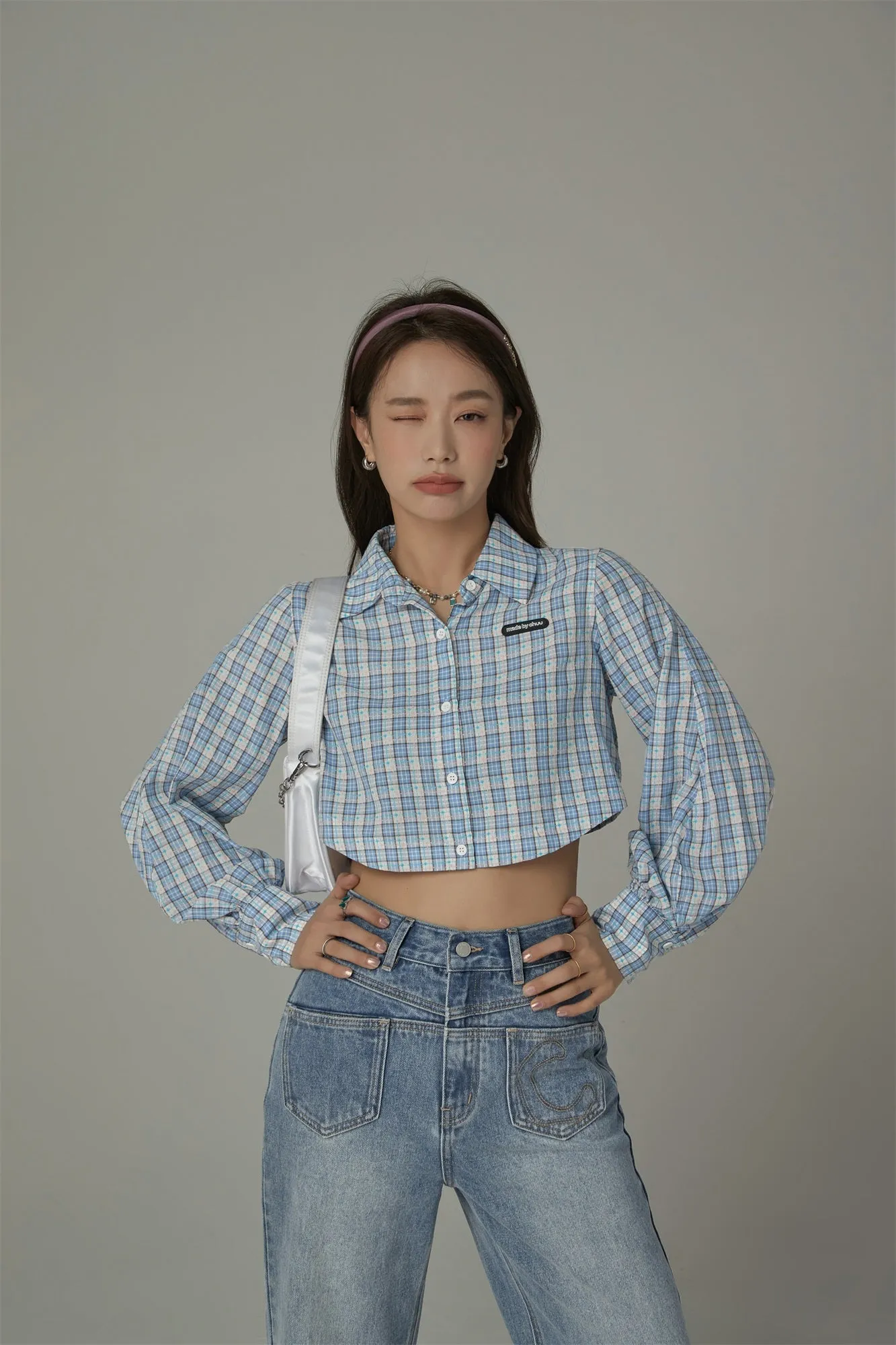 Check Cropped Shirt