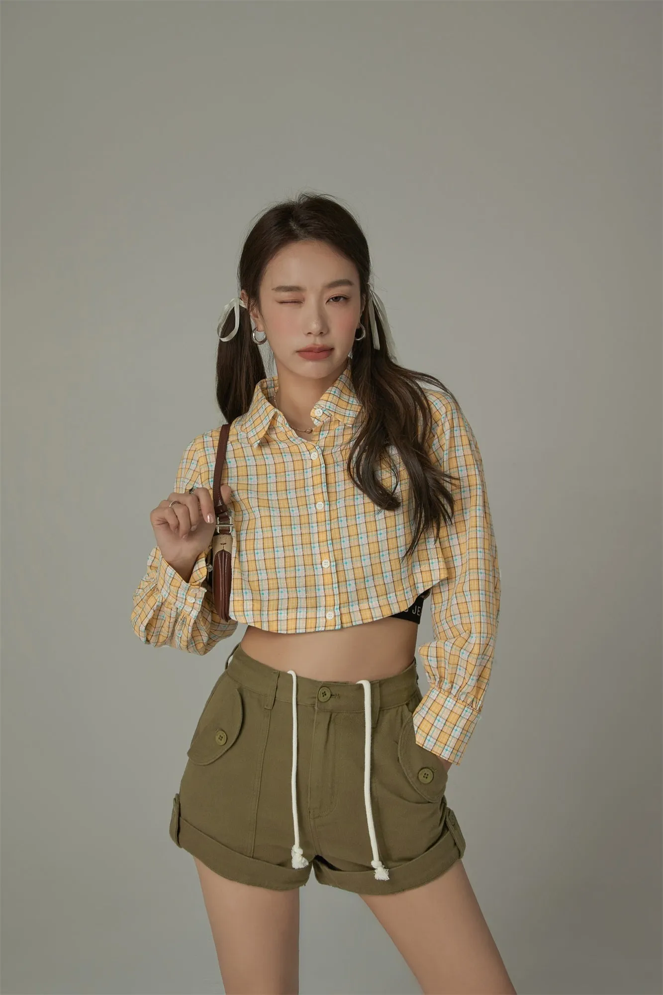 Check Cropped Shirt